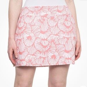 Tommy Bahama Coral Pink Shell Golf Tennis Pickleball Skort Small tropical summer